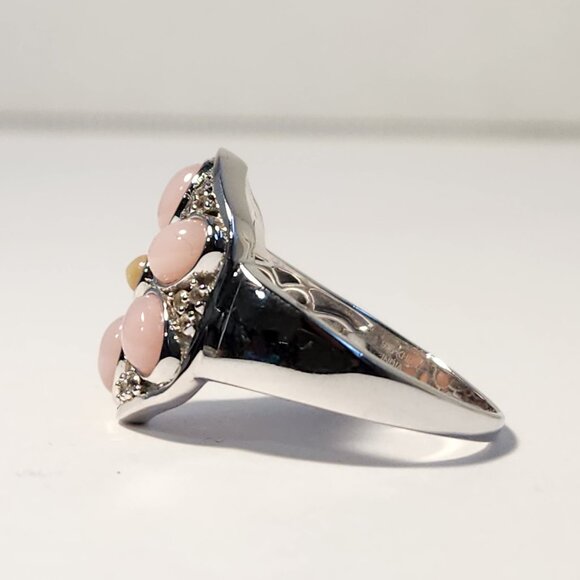 VTG NIB 925 Pink Ethiopian Opal Ring Size 11 - Picture 7 of 11